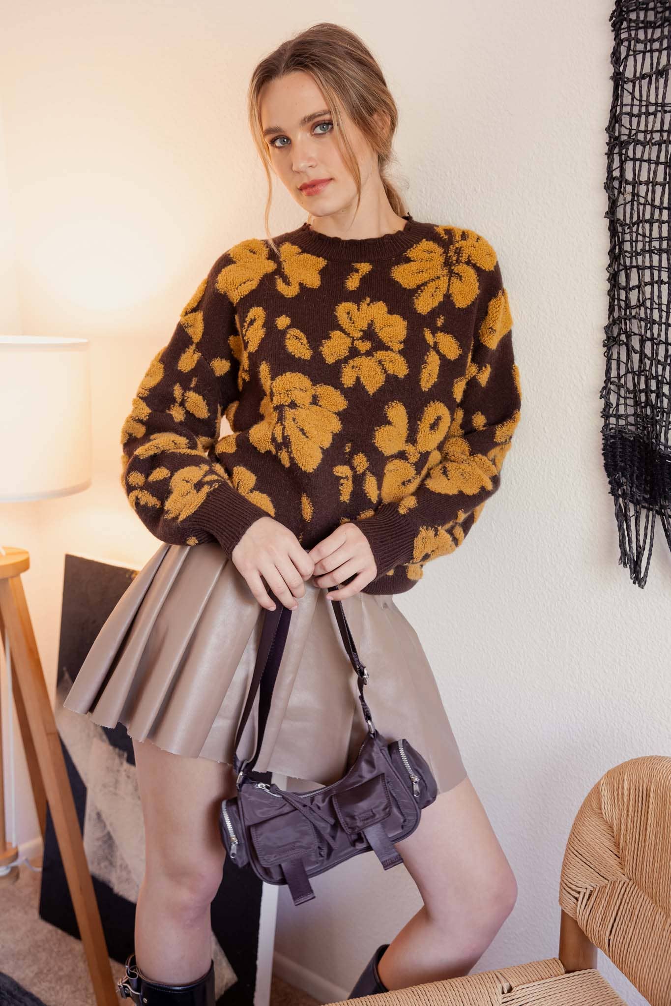 Sydney Floral Terry Sweater