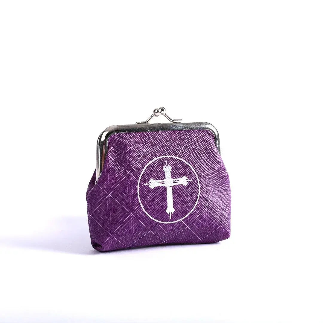 Coin Purse Cross Purple