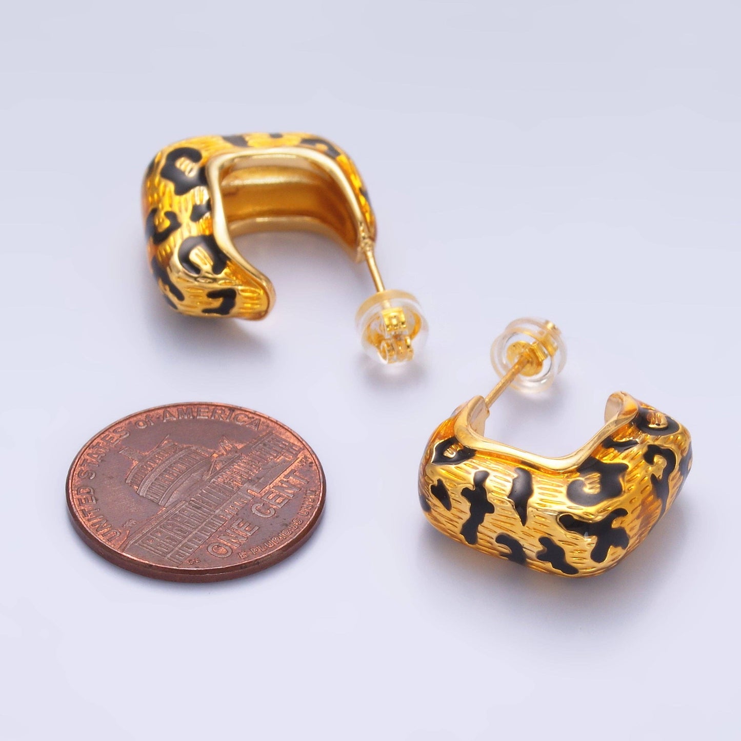 Trinity Leopard Hoop Earrings