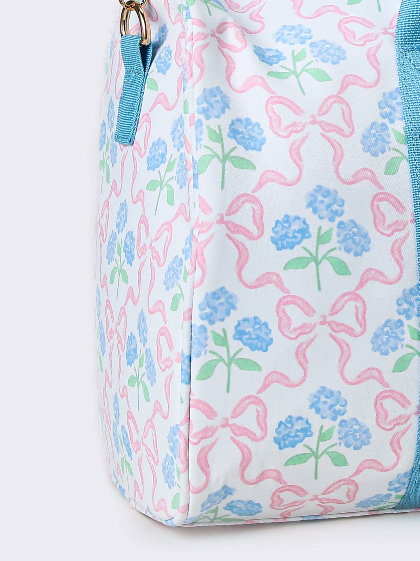 Hydrangea Bows Canvas Duffle Bag