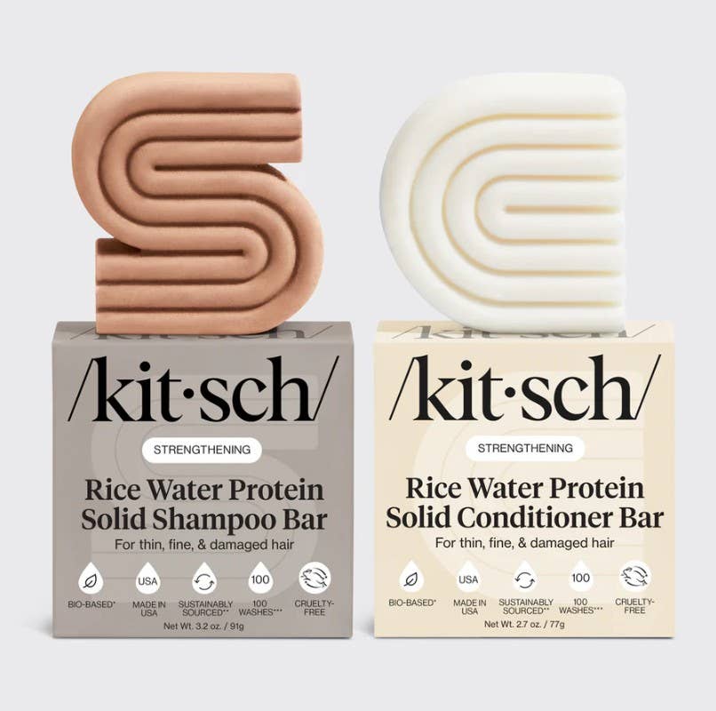 Kitsch - Rice Water Shampoo & Conditioner Bar Set