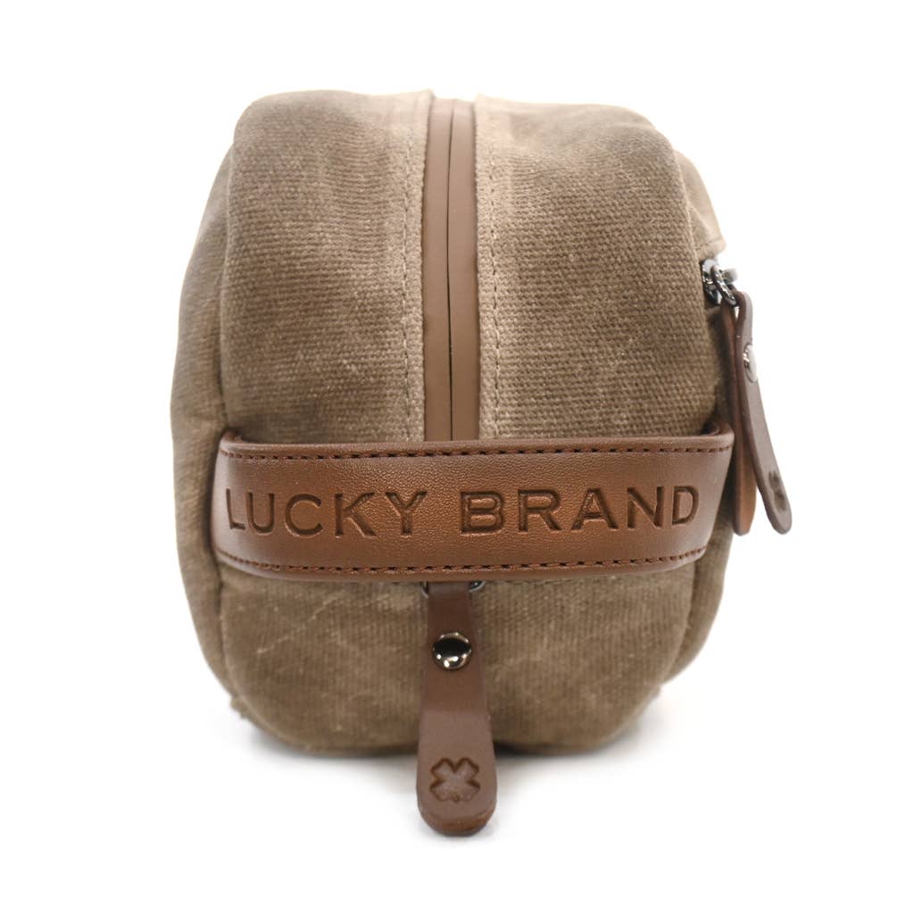 Lucky Brand - Men’s Brown Canvas Toiletry Bag