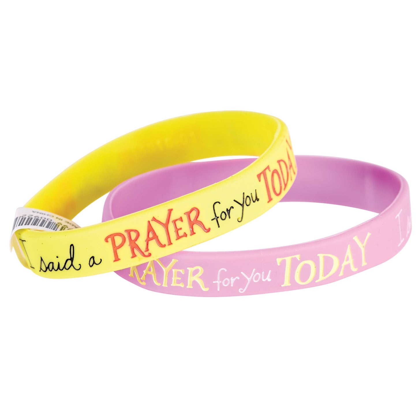 Yellow/Pink I Said A Prayer - Silicone Bracelets