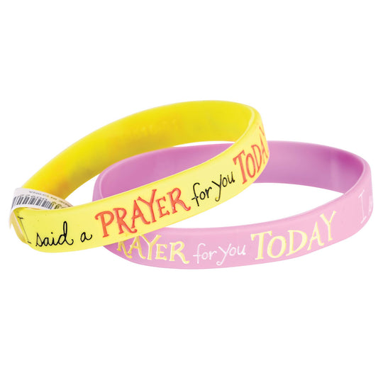 Yellow/Pink I Said A Prayer - Silicone Bracelets