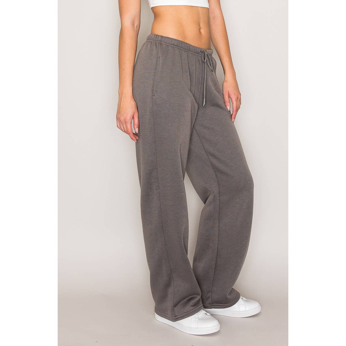 Lanie Wide Leg Fleece Joggers