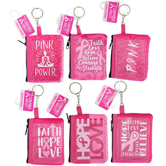 Breast Cancer Awareness Wallet Key Chain