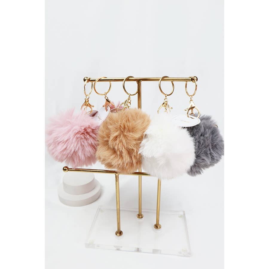 Fur Pom Pom Keychain