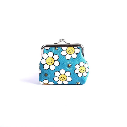 Coin Purse - Smile Daisies Teal