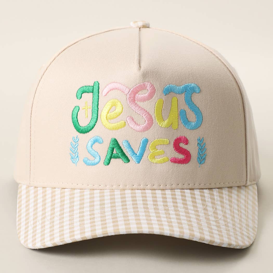 Jesus Saves Embroidered Trucker Hat