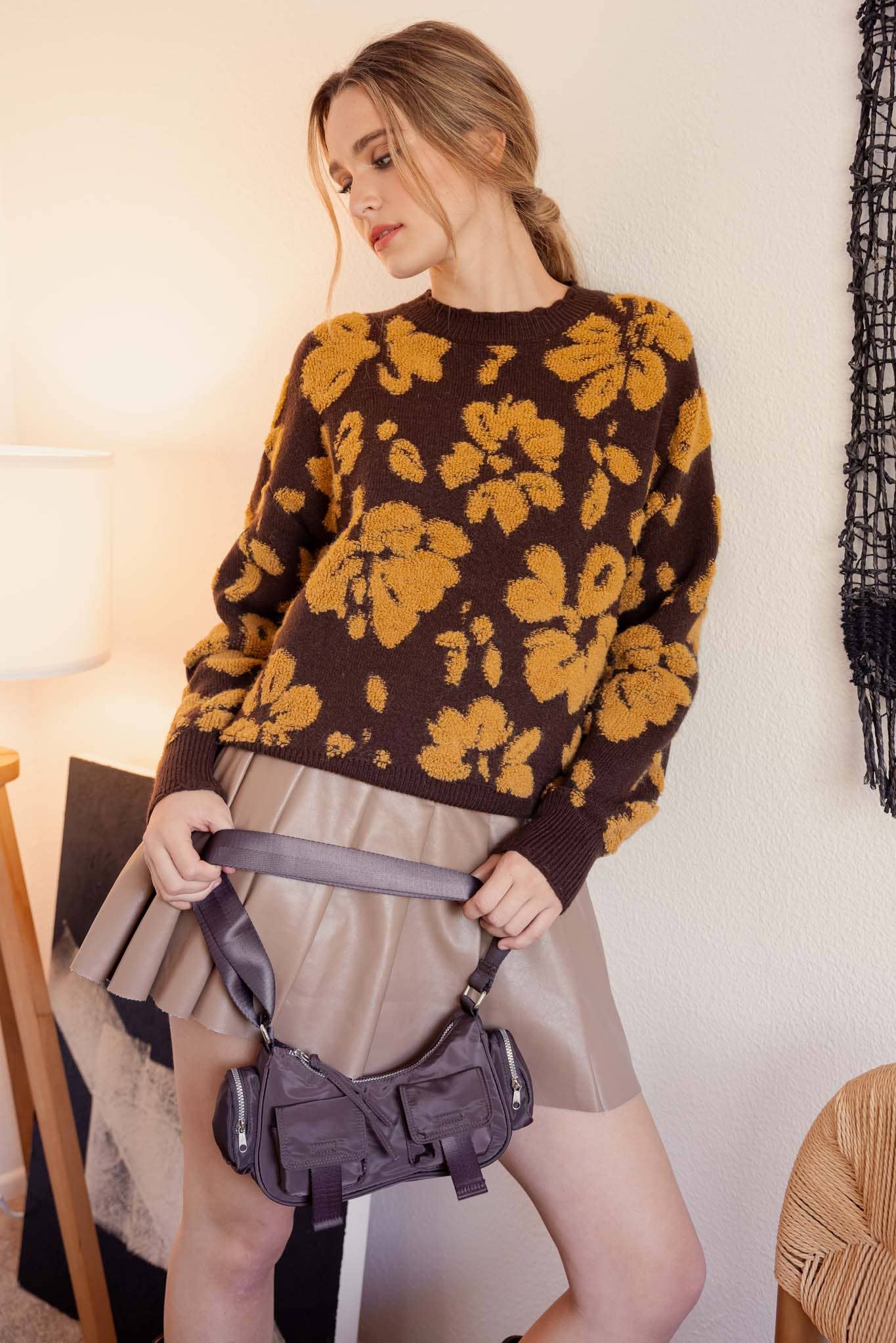 Sydney Floral Terry Sweater