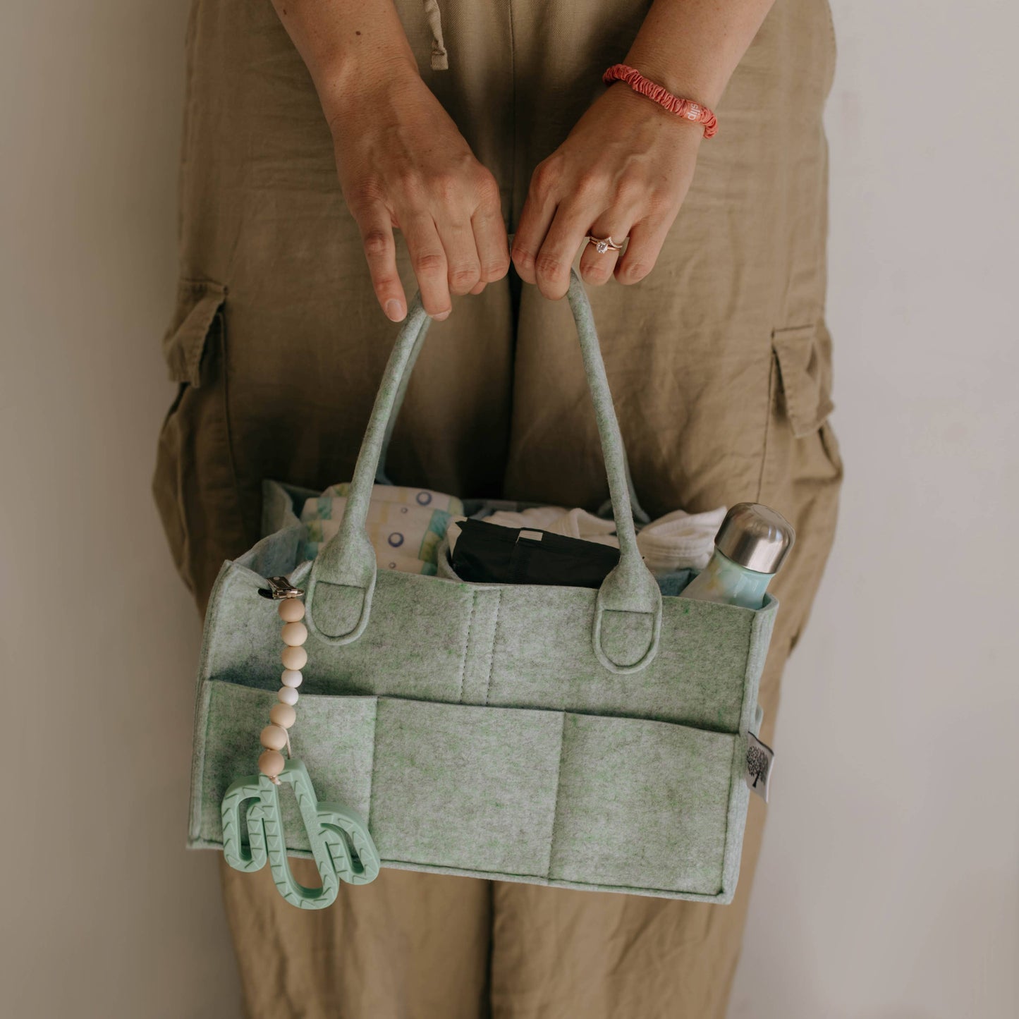 Parker Baby Co. - Diaper Caddy in Sage Green