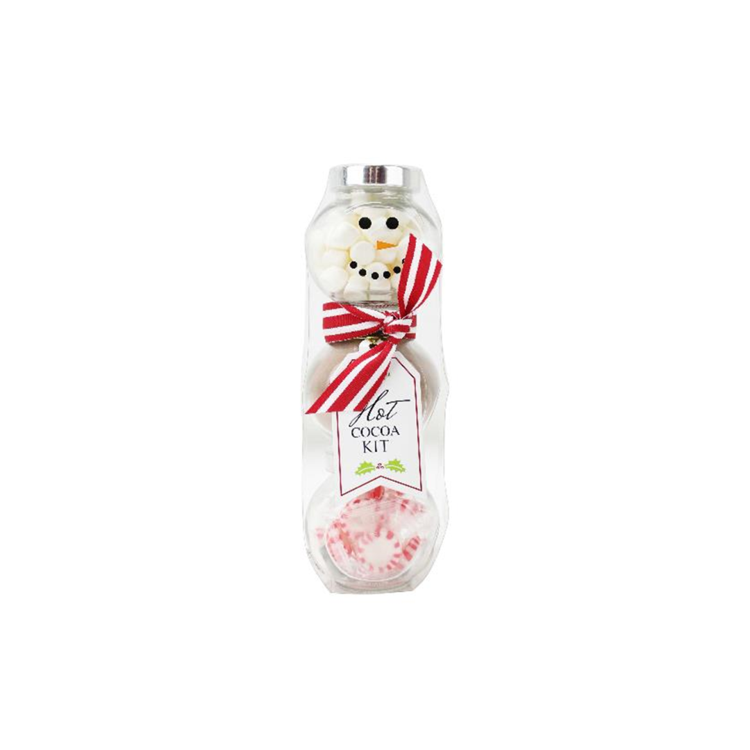 3 Stack Glass Jar - Snowman Cocoa Set