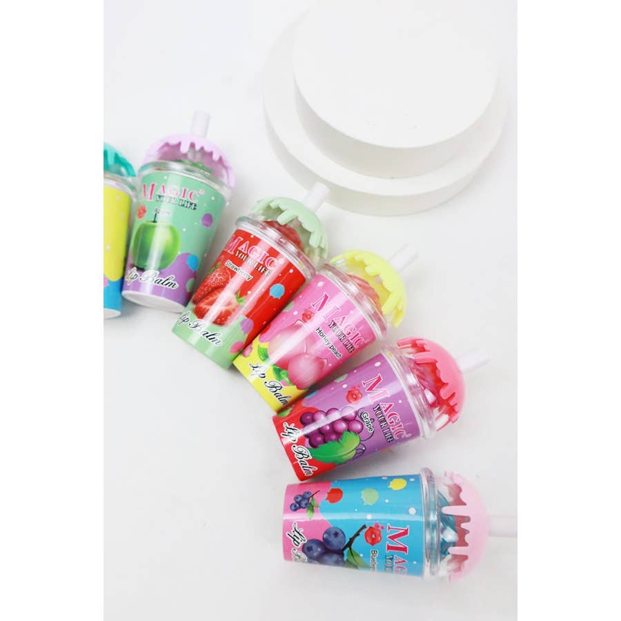 Cute Drink Cup Fruity Scent Lip Balm