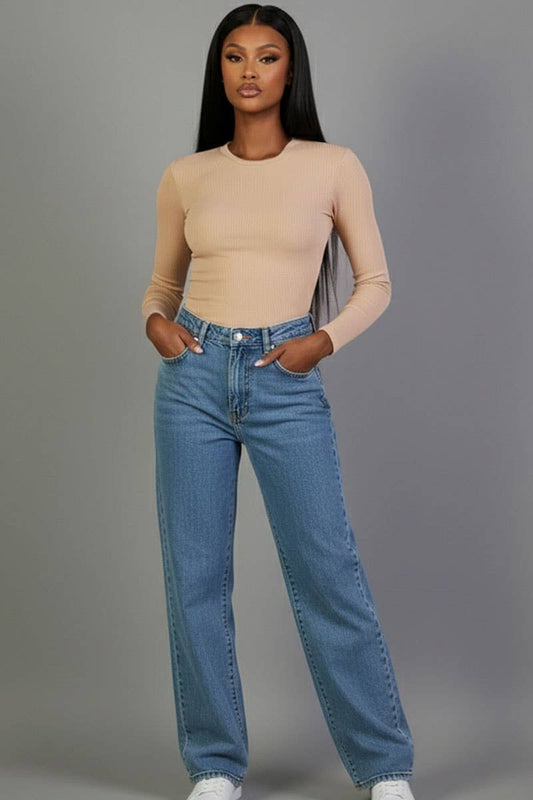 Neveah Ribbed Long Sleeve Top