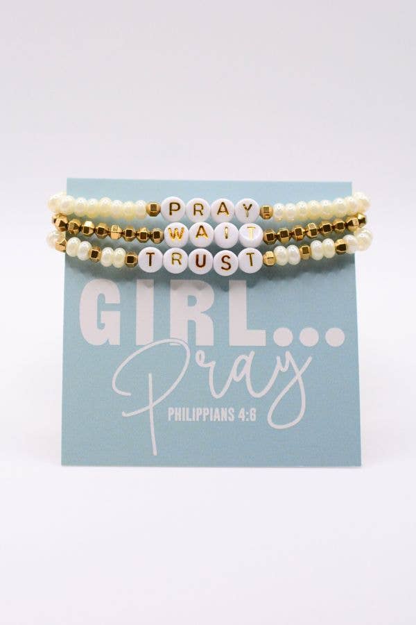 Pray Wait Trust Bracelet