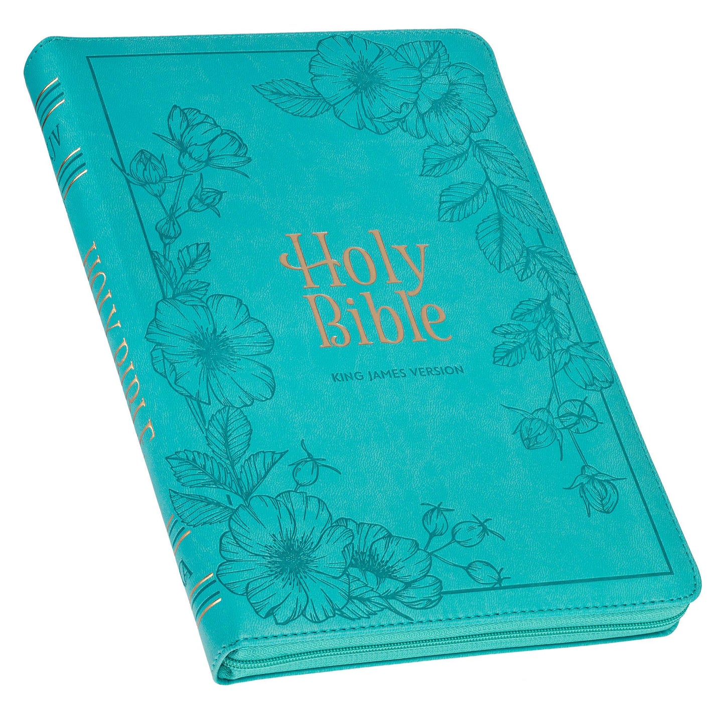 Teal KJV Zipper Bible