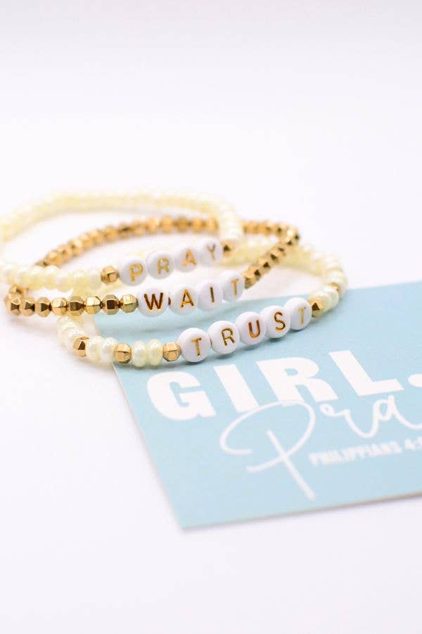 Pray Wait Trust Bracelet