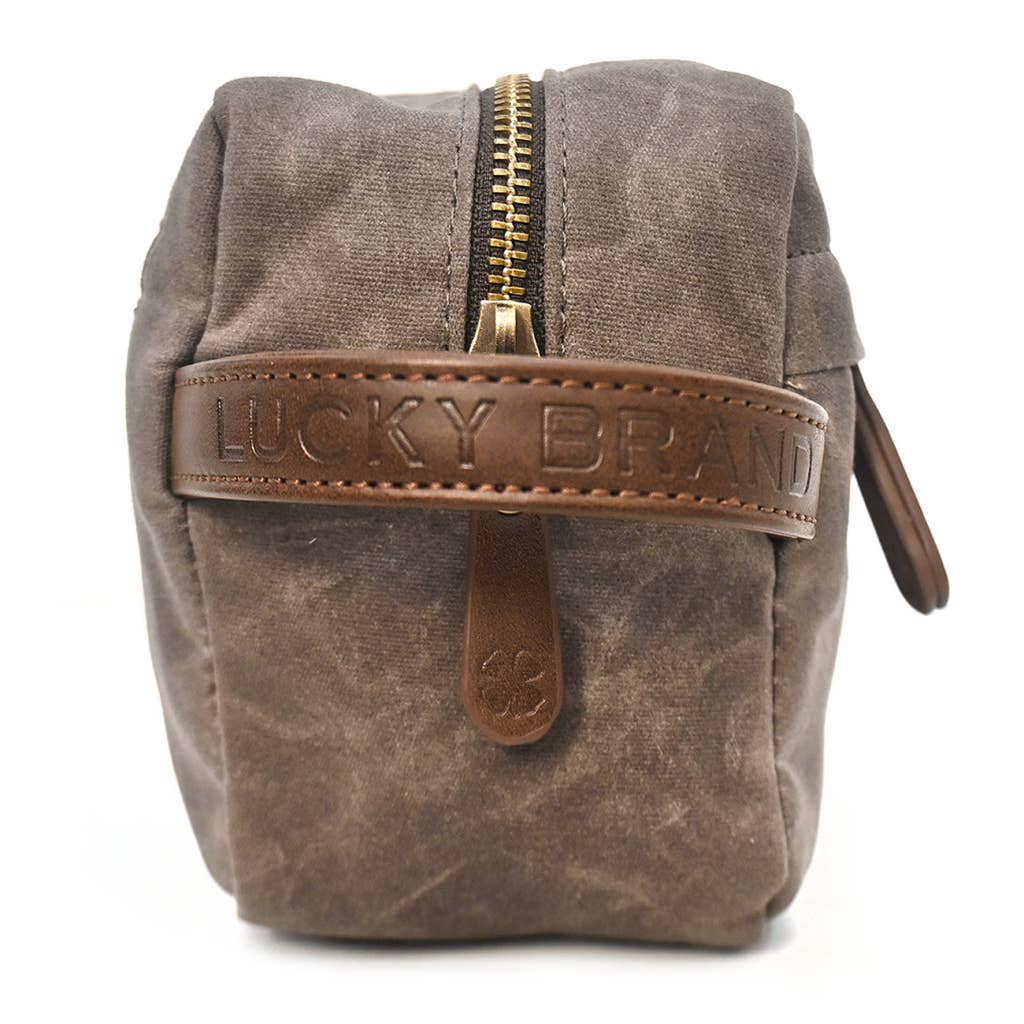 Lucky Brand - Grey Men’s Canvas Toiletry Bag